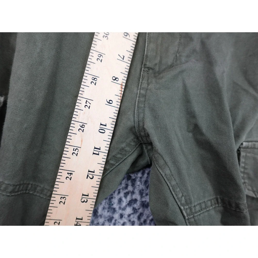YoungLA Cargo Pants Men Medium Olive Green Multi-Pocket Straight Leg Utility